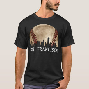 San Francisco Skyline City  honkballiefhebber T-shirt