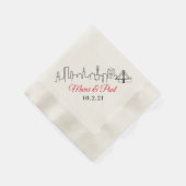 San Francisco Skyline Coined Luncheon Napkin Servet (Hoek)