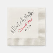 San Francisco Skyline Coined Luncheon Napkin Servet (Voorkant)