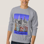 San Francisco Skyline Colored Line Art Trui (Voorkant)
