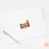 San Francisco Skyline Design Ronde Sticker (Envelop)
