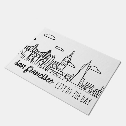 San Francisco Skyline Deurmat (Schuin)
