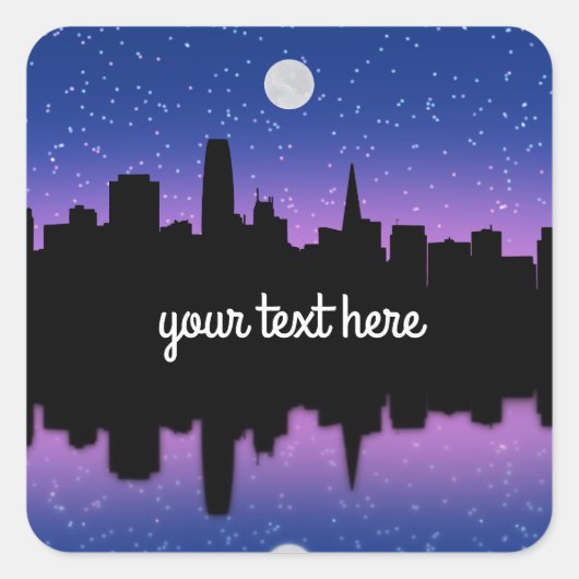 San Francisco Skyline Drawing #1 Stickers (Voorkant)
