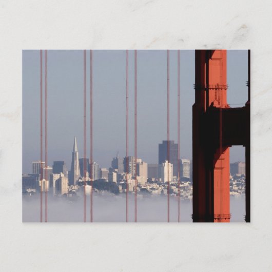 San Francisco Skyline from Golden Gate Bridge. Briefkaart (Voorkant)