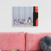 San Francisco Skyline from Golden Gate Bridge. Canvas Afdruk (Insitu (Woonkamer))