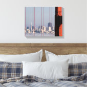 San Francisco Skyline from Golden Gate Bridge. Canvas Afdruk (Insitu (Slaapkamer))