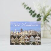 San Francisco Skyline & Gedekte Dames in Californi Briefkaart (Staand voorkant)