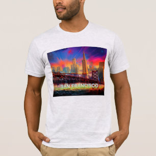 San Francisco Skyline Graffiti Art T-shirt