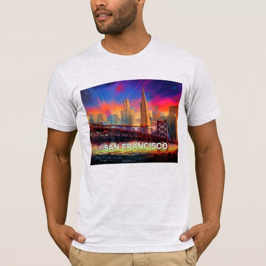 San Francisco Skyline Graffiti Art T-shirt (Voorkant)