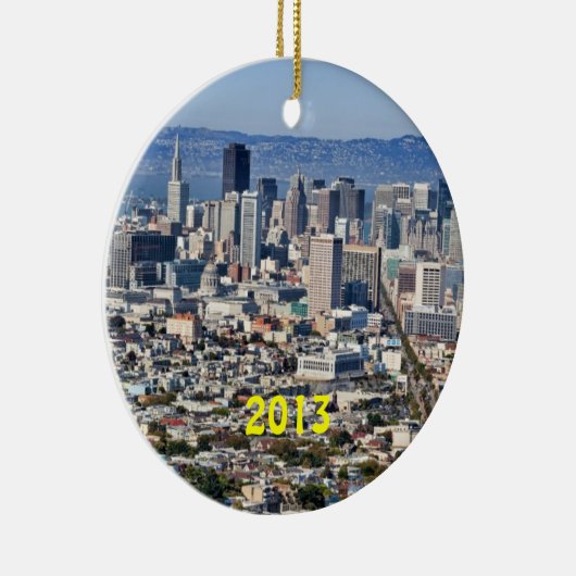 San Francisco Skyline Holiday Ornament (Rechts)