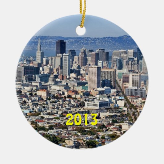San Francisco Skyline Holiday Ornament (Voorkant)