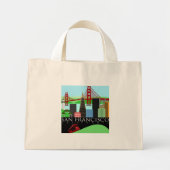 San Francisco Skyline Illustration Bag Mini Tote Bag (Voorkant)