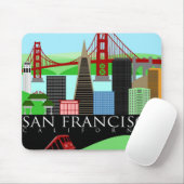 San Francisco Skyline Illustration Muismat (Met muis)