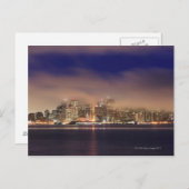San Francisco skyline in mist 's nachts. Briefkaart (Voorkant / Achterkant)
