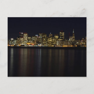 San Francisco Skyline in Night Briefkaart