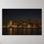 San Francisco Skyline in Night Poster (Voorkant)