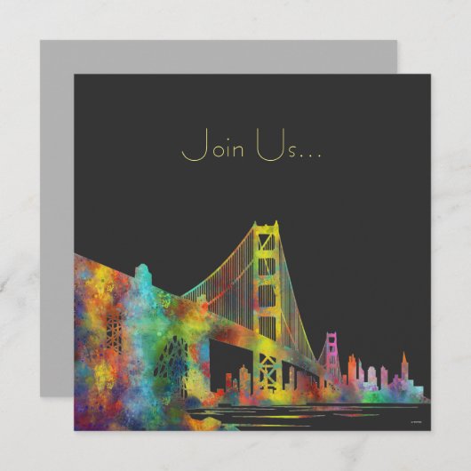 SAN FRANCISCO SKYLINE KAART (Voorkant / Achterkant)