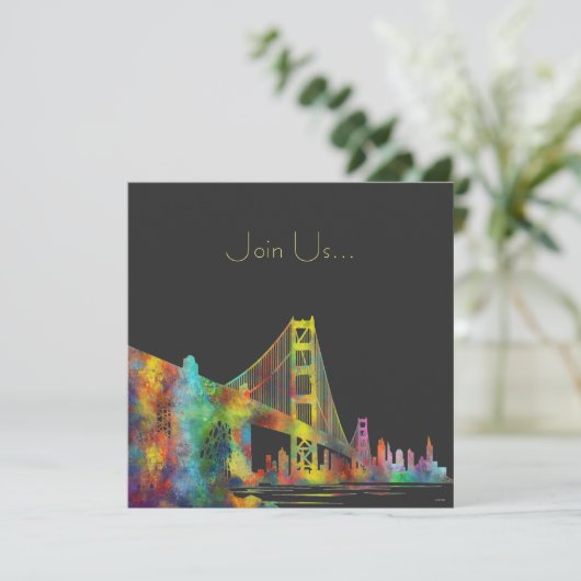 SAN FRANCISCO SKYLINE KAART (Staand voorkant)