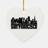San Francisco Skyline Keramisch Ornament (Achterkant)