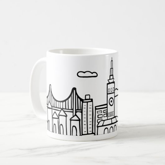 San Francisco Skyline Koffiemok (Voorkant links)