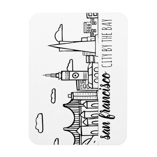 San Francisco Skyline Magneet (Verticaal)