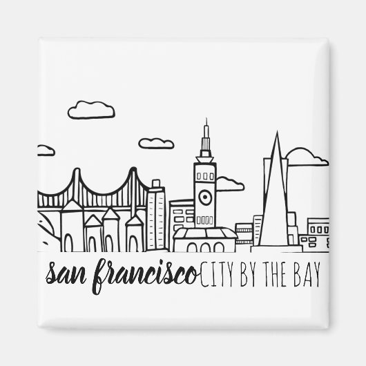 San Francisco Skyline Magneet (Voorkant)