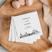 San Francisco Skyline moderne bruiloft cocktail Servet