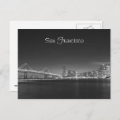 San Francisco Skyline Night Photo Briefkaart (Voorkant / Achterkant)