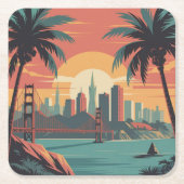 San Francisco Skyline Onderzetter Set (Voorkant)