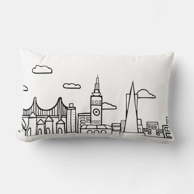 San Francisco Skyline Pillow Kussen (Voorkant)