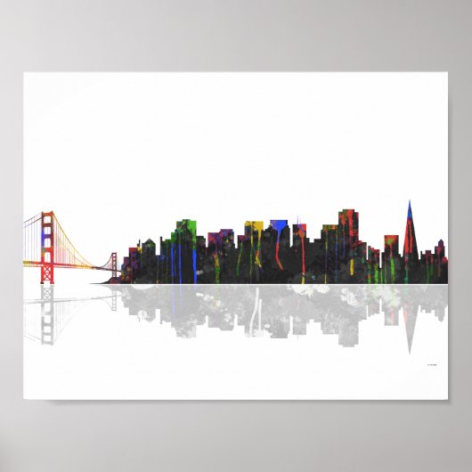 San Francisco Skyline Poster (Voorkant)