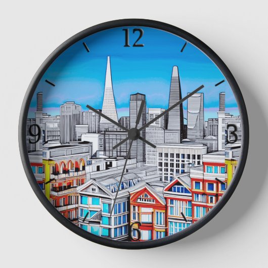 San Francisco Skyline Poster Kunst (Voorkant)