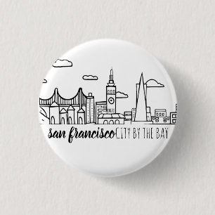 San Francisco Skyline Ronde Button 3,2 Cm