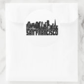 San Francisco Skyline Ronde Sticker (Tas)
