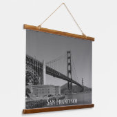 San Francisco Skyline | SF Gloden Gate Bridge Hangend Wandkleed (Gebogen)