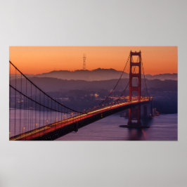 San Francisco Skyline | SF Gloden Gate Bridge Poster