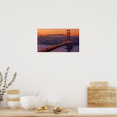 San Francisco Skyline | SF Gloden Gate Bridge Poster (Keuken)