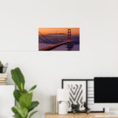 San Francisco Skyline | SF Gloden Gate Bridge Poster (Thuiskantoor)