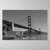 San Francisco Skyline | SF Gloden Gate Bridge Poster (Voorkant)