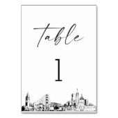 San Francisco Skyline Tafelnummer 3.5x5 Kaart (Voorkant)