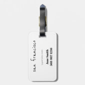 San Francisco Skyline Travel Label Bagagelabel (Achterkant verticaal)