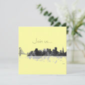 SAN FRANCISCO SKYLINE - Uitnodiging (Staand voorkant)