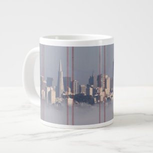 San Francisco Skyline van Golden Gate Bridge. Grote Koffiekop