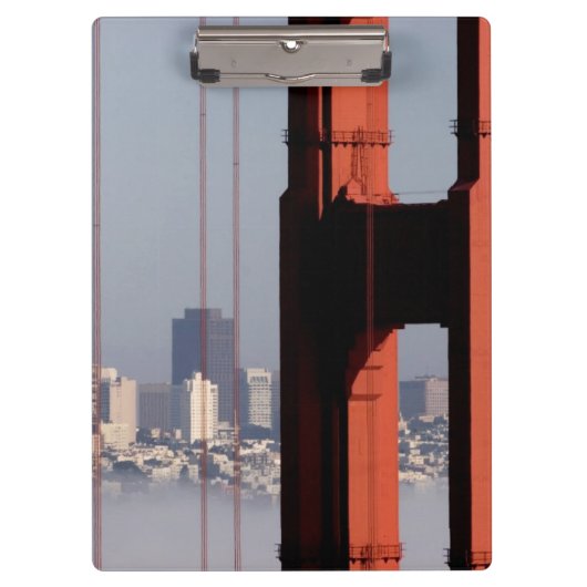 San Francisco Skyline van Golden Gate Bridge. Klembord (Voorkant)
