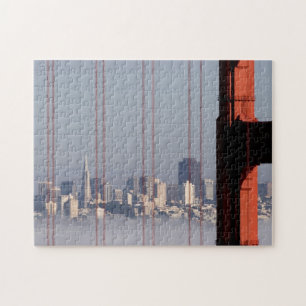 San Francisco Skyline van Golden Gate Bridge. Legpuzzel