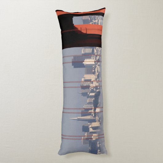 San Francisco Skyline van Golden Gate Bridge. Lichaamskussen (Achterkant (Verticaal))