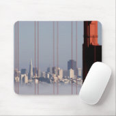 San Francisco Skyline van Golden Gate Bridge. Muismat (Met muis)