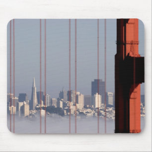 San Francisco Skyline van Golden Gate Bridge. Muismat