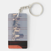 San Francisco Skyline van Golden Gate Bridge. Sleutelhanger (achterkant)