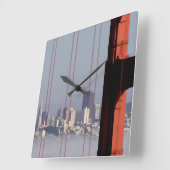 San Francisco Skyline van Golden Gate Bridge. Vierkante Klok (Hoek)